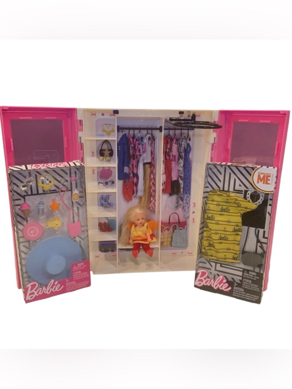 Mattel Barbie Wardrobe Pink Closet /Kelly Doll /New Barbie Accessory Kit/outfit